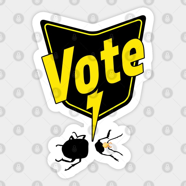 Know Your Parasites Vote Bug Spray Sticker by OrangeMonkeyArt